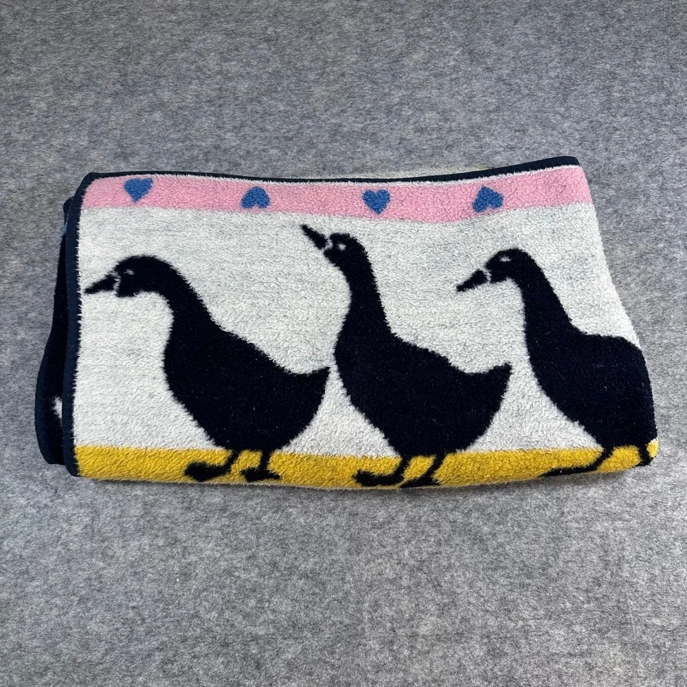 VTG Vuteks Crown‎ Crafts Goose Blanket Unisex 60x80 Blue Yugoslavia